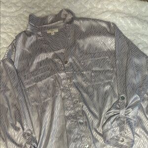 Entro Metallic Zebra Pattern Shirt